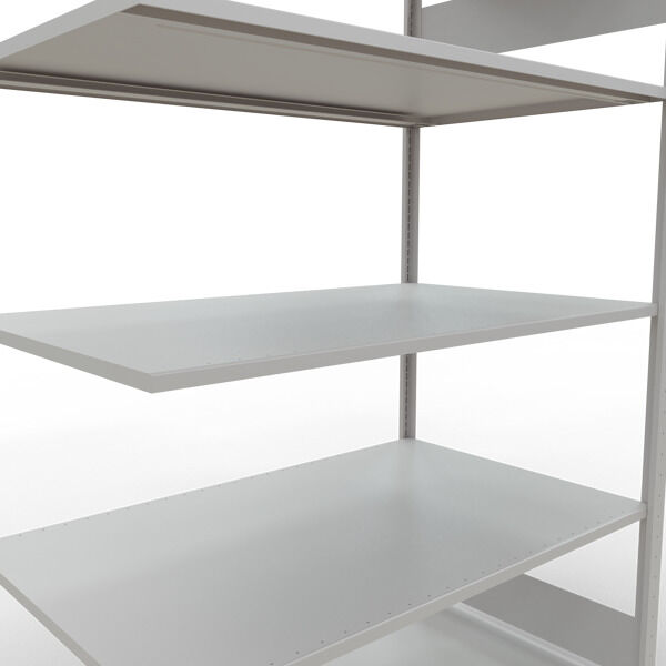 Schulte Fachbodenregal Anbauregal MULTIplus150 2000x1300x800mm 5 Böden RAL 7035