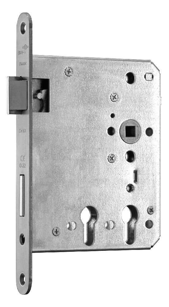 BMH Panikschloß 1019 PZW mit 2 Zylinderlochungen, 32+65/72/24/9 Fkt. E, DIN R