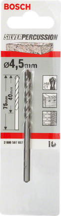 Bosch CYL-3 concrete drill bit 4.5mm for masonry., Steinbohrer, Schlagbohrer, 4,5 mm, 75 mm, Bosch