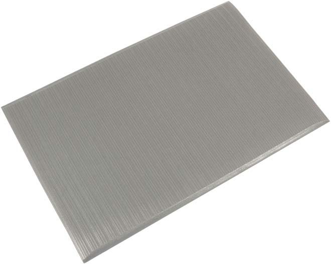 COBA Arbeitsplatzbodenbelag Orthomat® Ribbed, grau