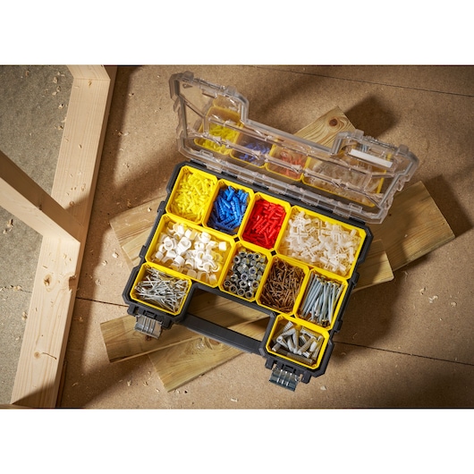 Stanley FatMax Profi-Organizer flach 1-97-517 mit Metallverschlüssen und 10 Fächern