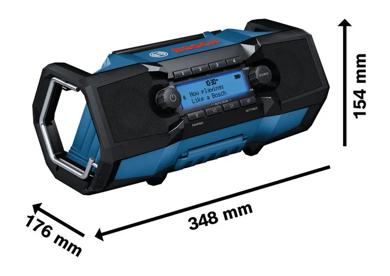 Bosch Professional PRO GPB18V-3SC Baustellenradio DAB+ Bluetooth USB-C IP54