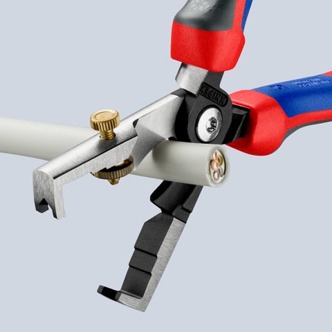 Knipex StriX® Abisolierzange mit Kabelschere 13 62 180 schwarz atramentiert