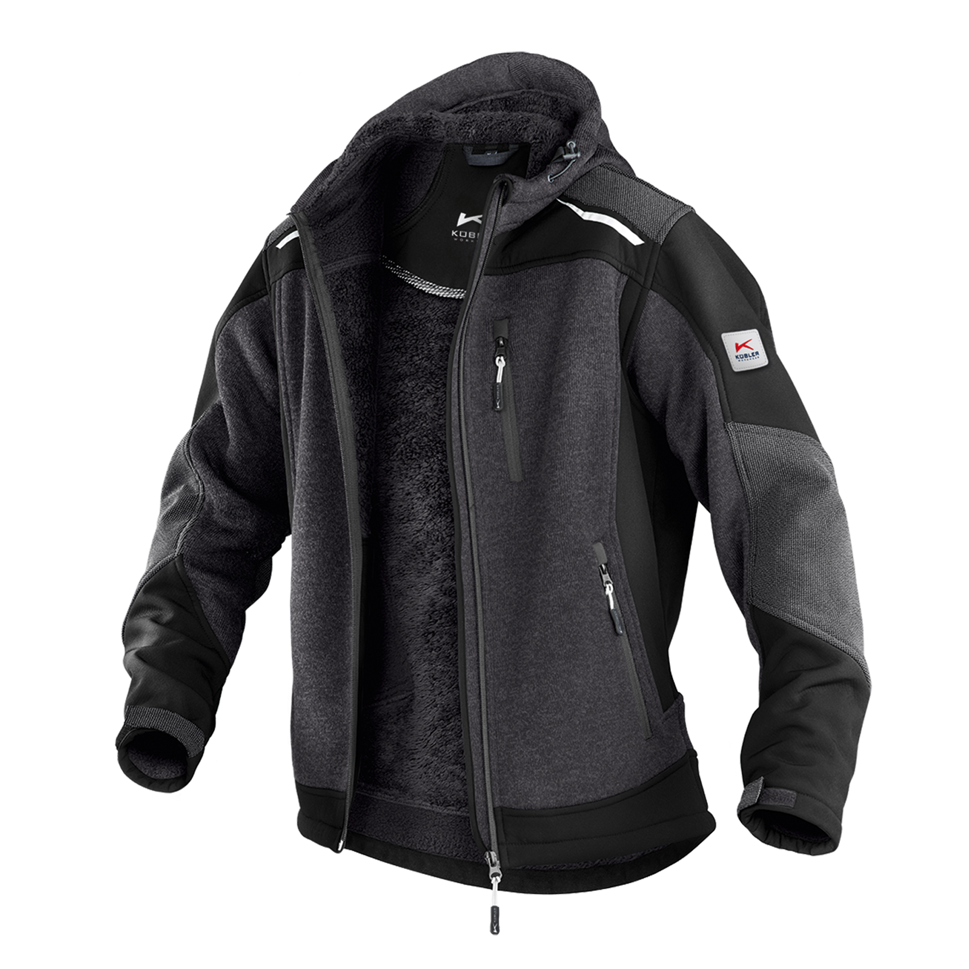 Kübler Strickjacke dunkelgrau/schwarz  1741 9511-9899-S