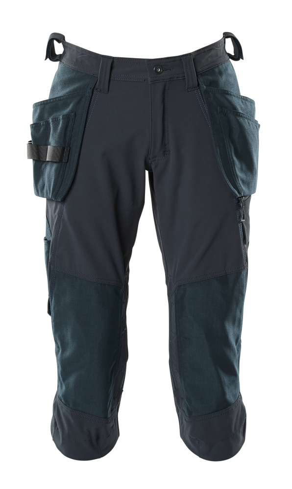 Dreiviertel-Hose, Hängetaschen, Stretch