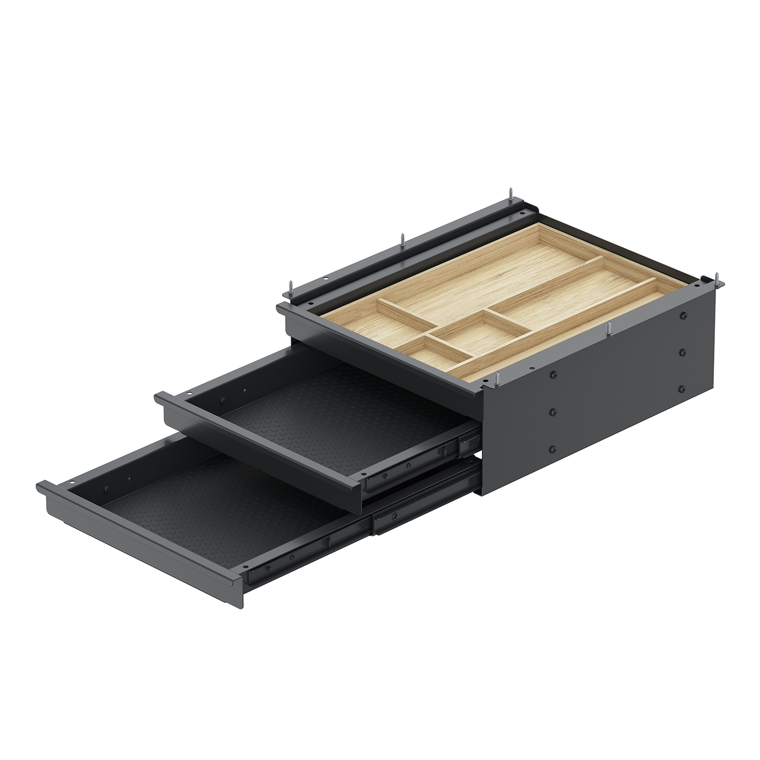 HETTICH Schubkastenbox Tri Grip, schwarz