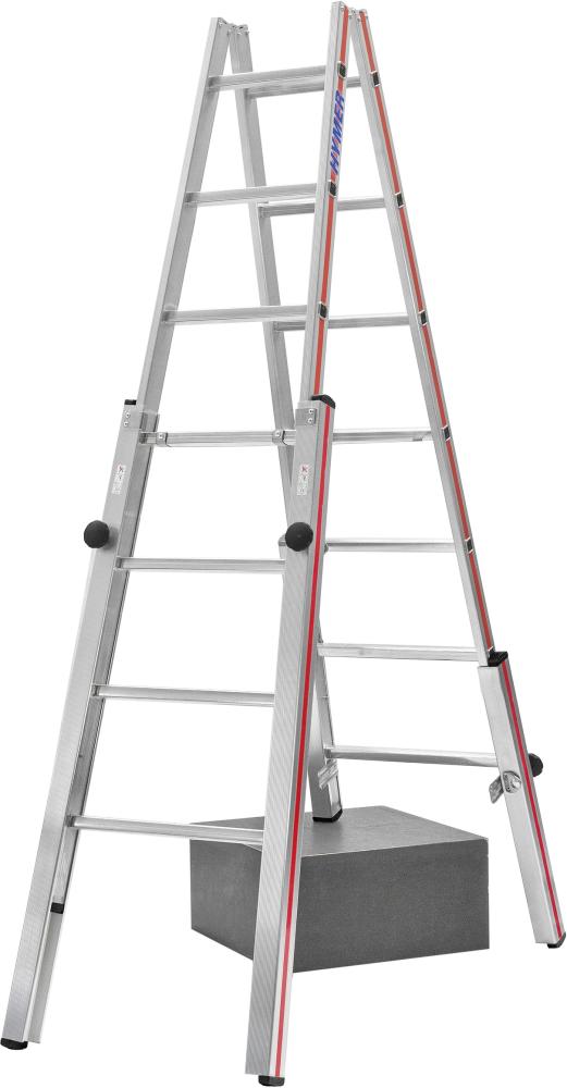 Hymer Treppenstehleiter 4123 2 x 7 Sprossen HYMER