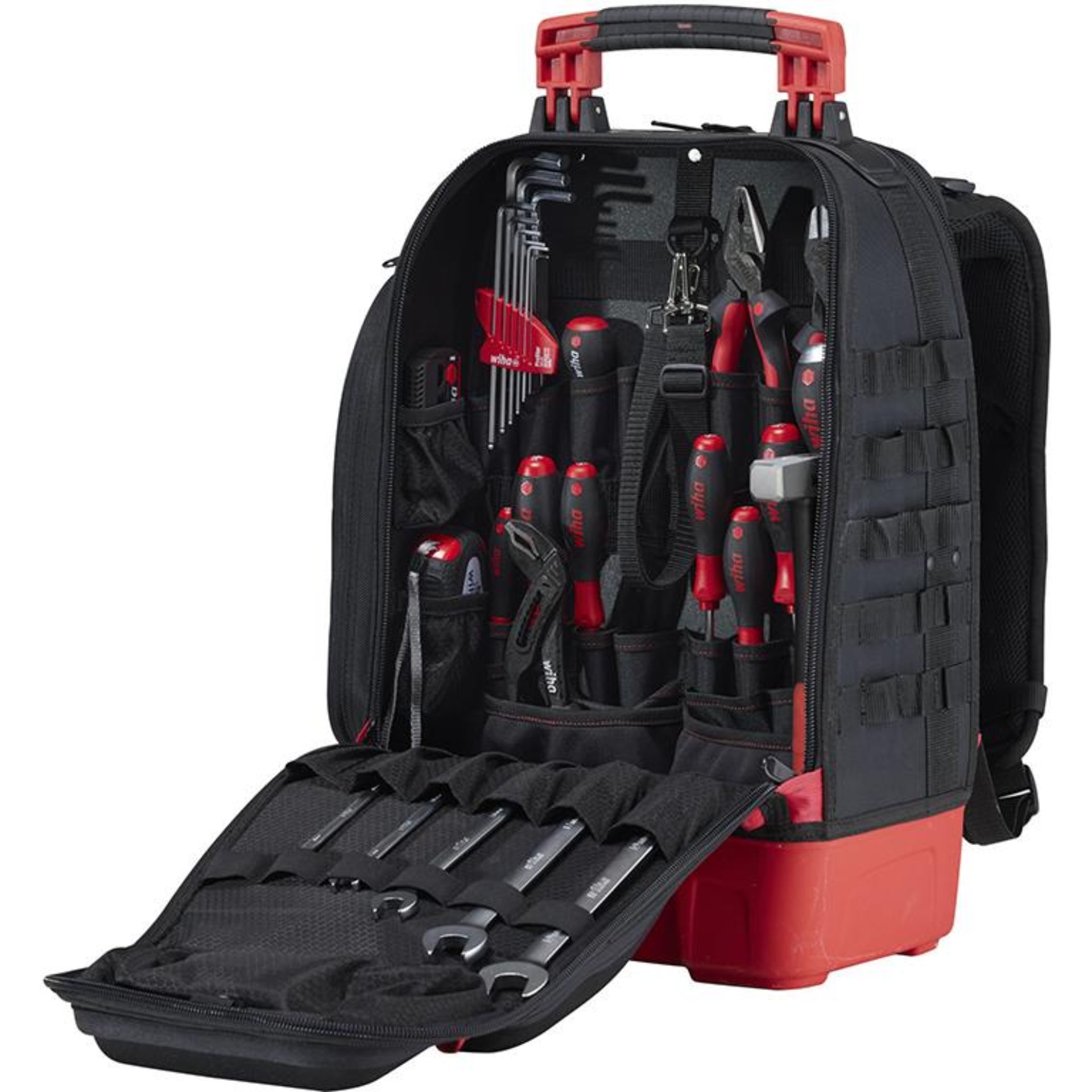 Wiha Werkzeugrucksack mechanic 41-teilig mit Laptopfach und 77+30 Aufbewahrungsmöglichkeiten