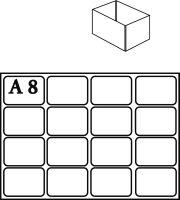 Produktbild Raaco Facheinsatz Typ A 8 klar 8 Stk. RAACO