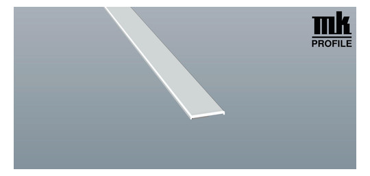 MENKE PVC-Flachprofil mit abgerundeten Ecken und Schaumklebeband 25x3/2 mm Silbergrau
