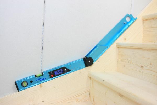 hedue Digitaler Winkelmesser WM3 75 cm Aluminium beleuchtet IP54