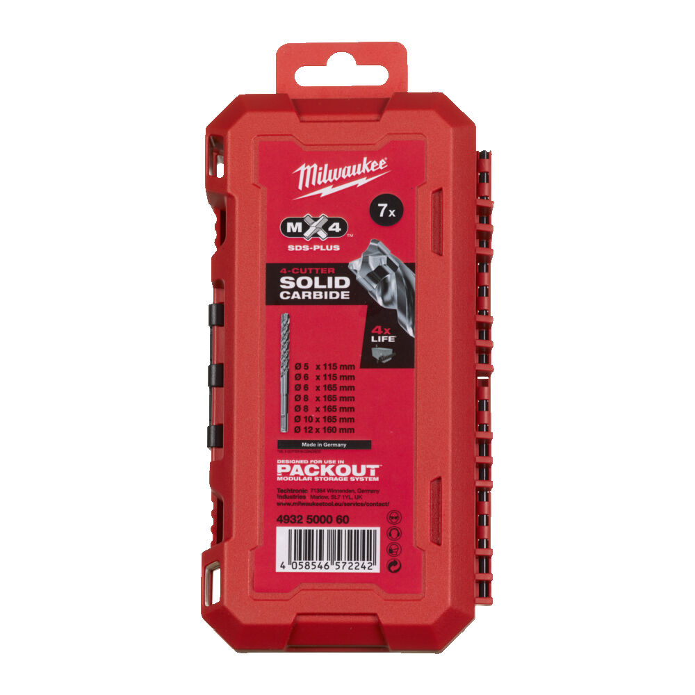 Milwaukee Hammerbohrer-Set MX4 SDS-Plus 7-teilig 4932500060