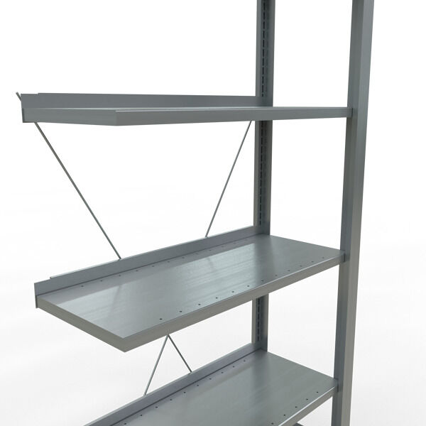 Schulte Anbauregal Büro-Fachbodenregal Stecksystem MULTIplus85 2000x750x300mm 6 Fachböden verzinkt