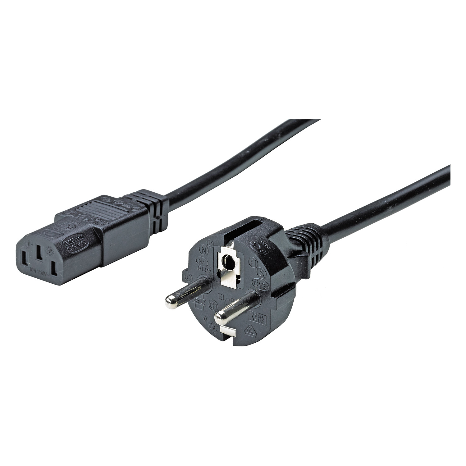 HETTICH Netzkabel, Typ E & F, Schuko-Stecker*, 3000 mm
