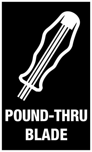 Pound-thru blade, Schablone