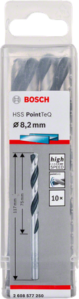 Bosch HSS Twist Drill Bit PointTeQ 8.2mm pack., HSS-Metallbohrer, Spiralbohrer, 8,2 mm, PointTeQ, Bosch