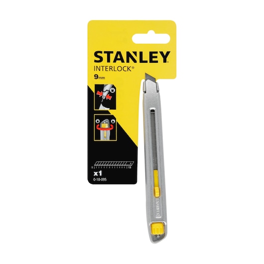 Stanley Cutter Interlock 0-10-095 9mm Metallkorpus werkzeugloser Klingenwechsel