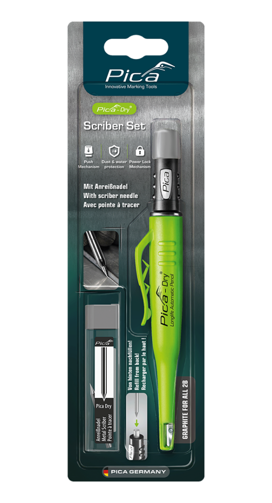 Pica DRY Metall-Set 30800 mit Anreißnadel und Graphitmine 2B