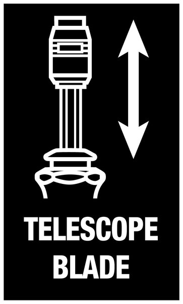 Telescopic blade, Schablone