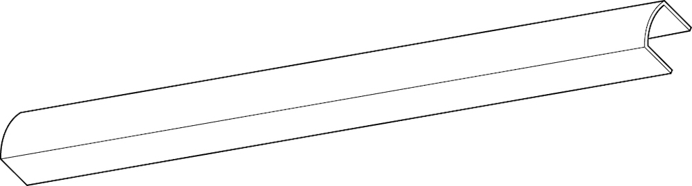 GEZE LM-Abdeckprofil OL 320, gerade geschnitten, Aluminium
