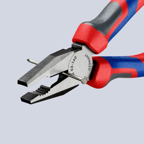 Knipex Kombizange 03 02 160 mit Comfort-Griffen 160mm schwarz atramentiert