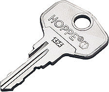 Fenstergriffschlüssel, gleichschließend, 4W1323, Eisen, vernickelt