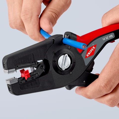 Knipex PreciStrip16® Automatische Abisolierzange 0,08-16 mm² mit Längenanschlag und Kabelschneider