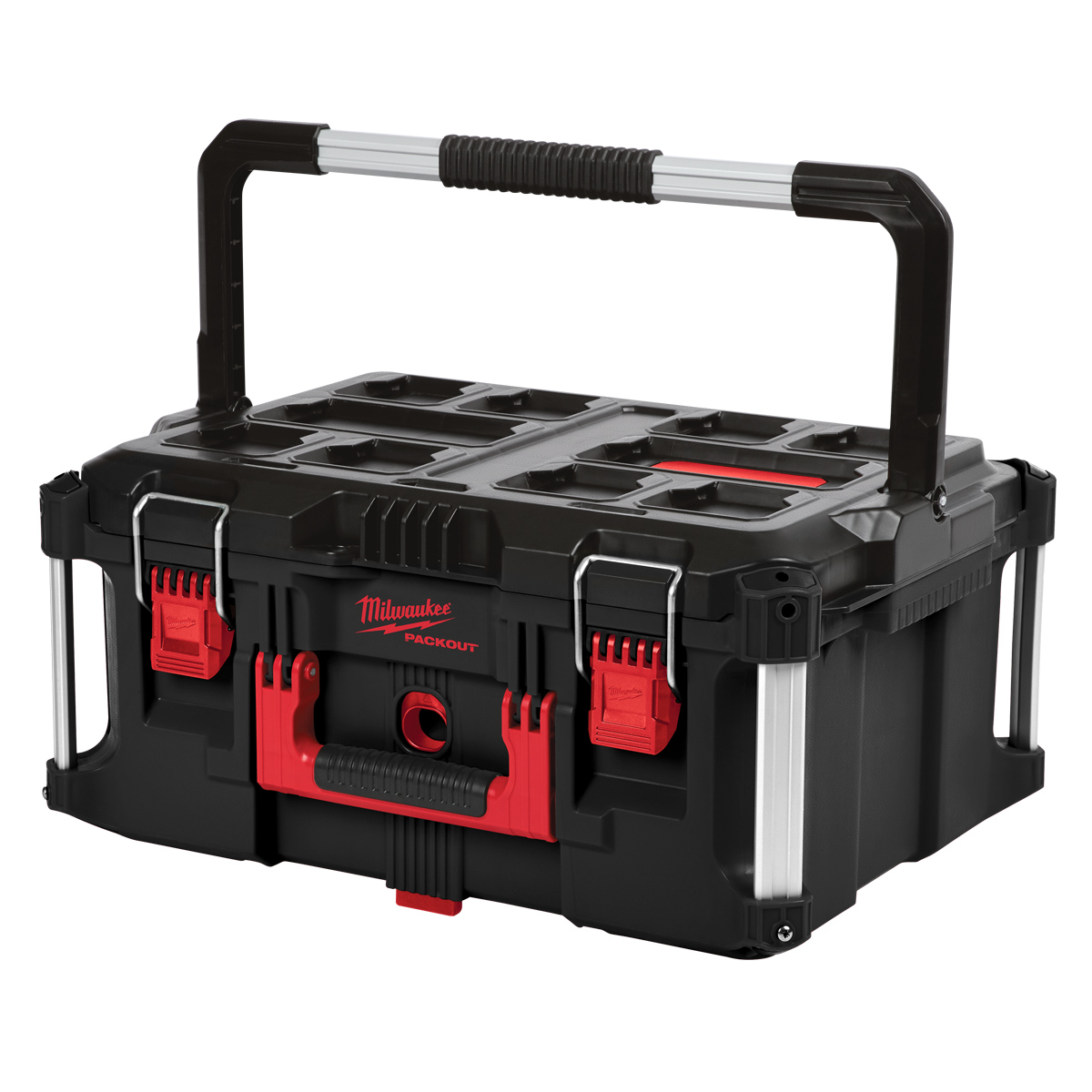 Milwaukee PACKOUT Werkzeugkasten Groß 560x410x280mm 45kg Tragfähigkeit IP65