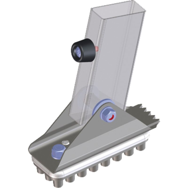 ZARGES Schwenkfuß mit Gummiauflage 125 x 50 mm 40226