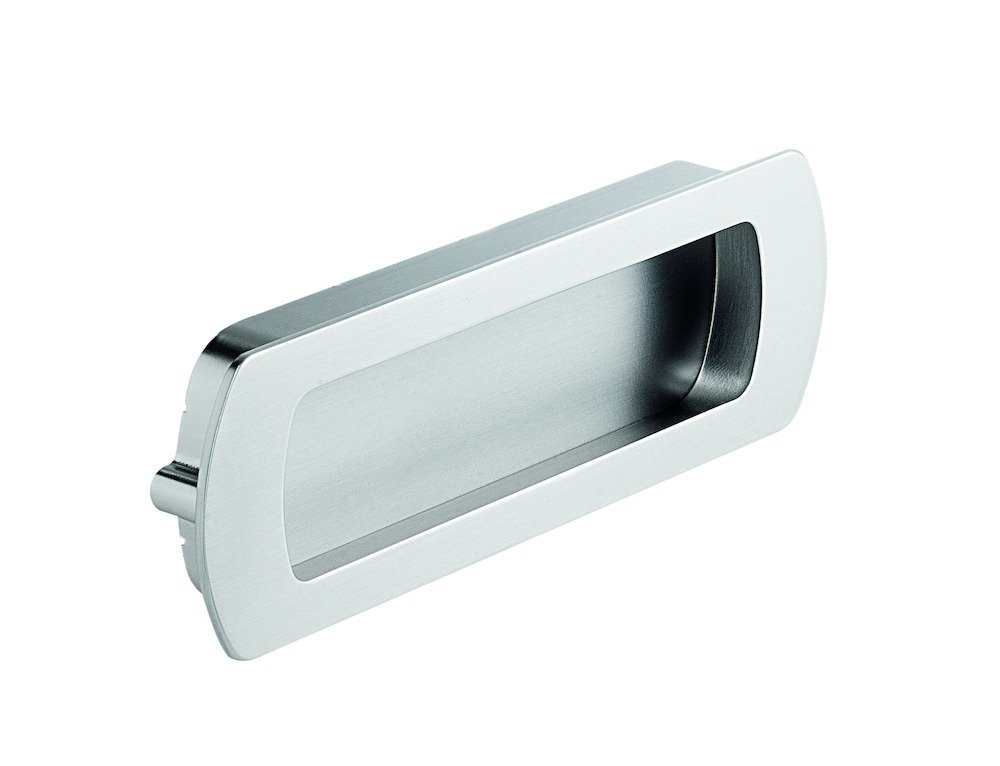 Format Muschelgriff   Lux  Zink Edelstahloptik L208,1mm B46mm