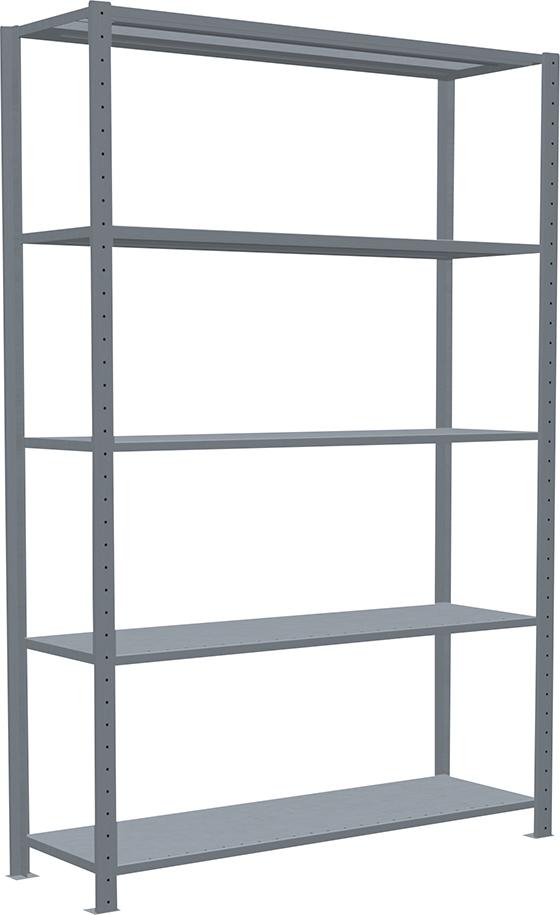 SCHULTE Lagertechnik Steckregal B1300xT400xH2000 mm Grundfeld 5 Böden vzk Fachlast 250kg