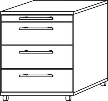 Hammerbacher Container zur Schreibtischserie B