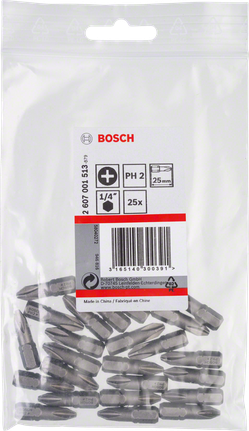 Bosch PH2 25mm screwdriver bits pack., Schrauberbits, Kreuzschlitz PH2, 25 mm, 25 Stück, Bosch