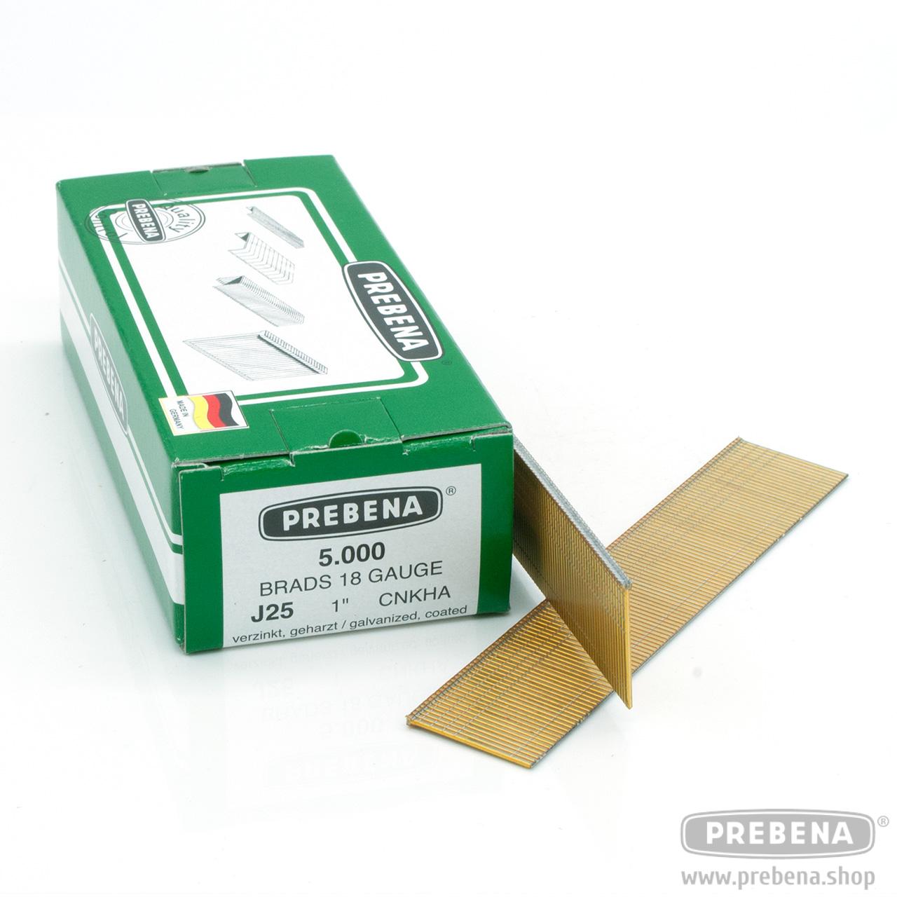 Prebena Stauchkopfnägel J25CNKHA 25mm verzinkt geharzt 5000 Stück