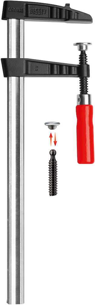 Bessey Temperguss-Schraubknecht TGK mit bewährtem Holzgriff