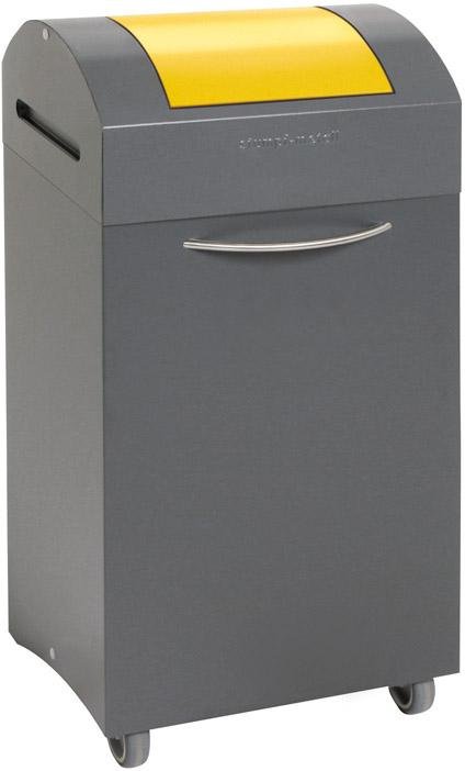 Stumpf Wertstoffbeh. 60 l grau/gelb, 830x380x320mm stumpf
