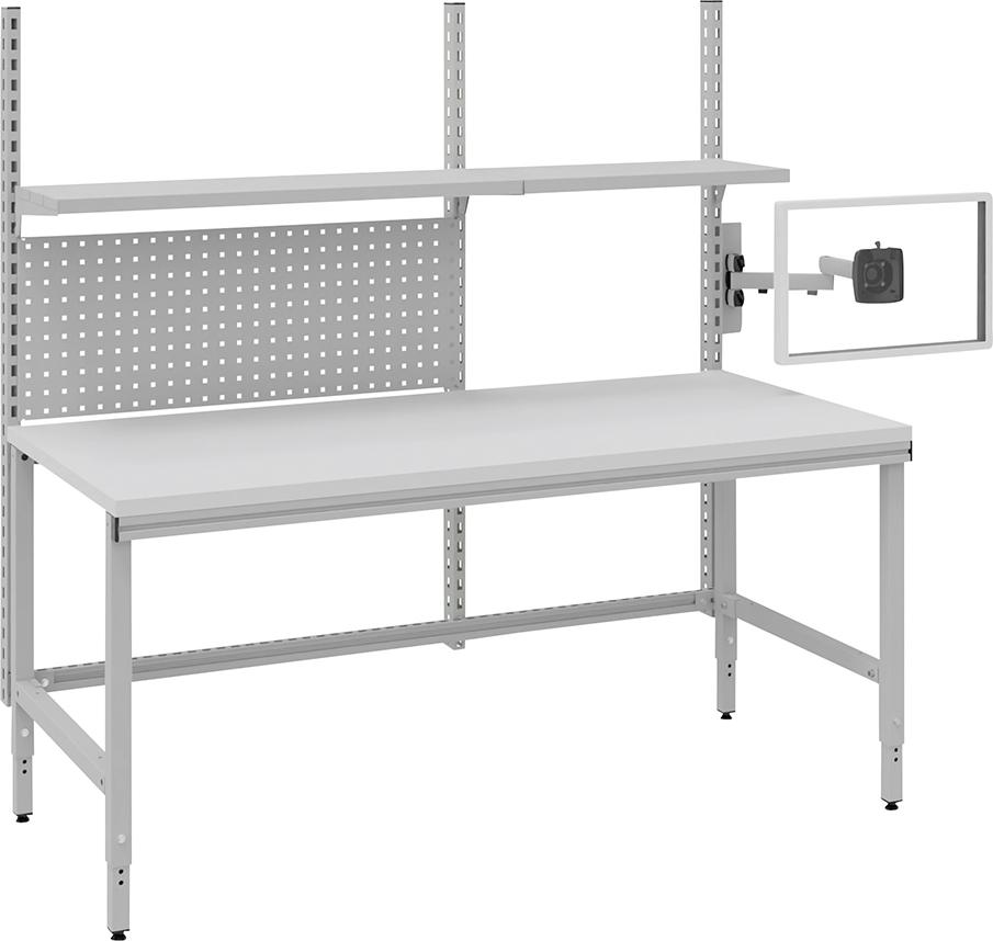 OTTO KIND Systemtisch Multi4easy, höhenverstellbar mit Tischplatte Melamin