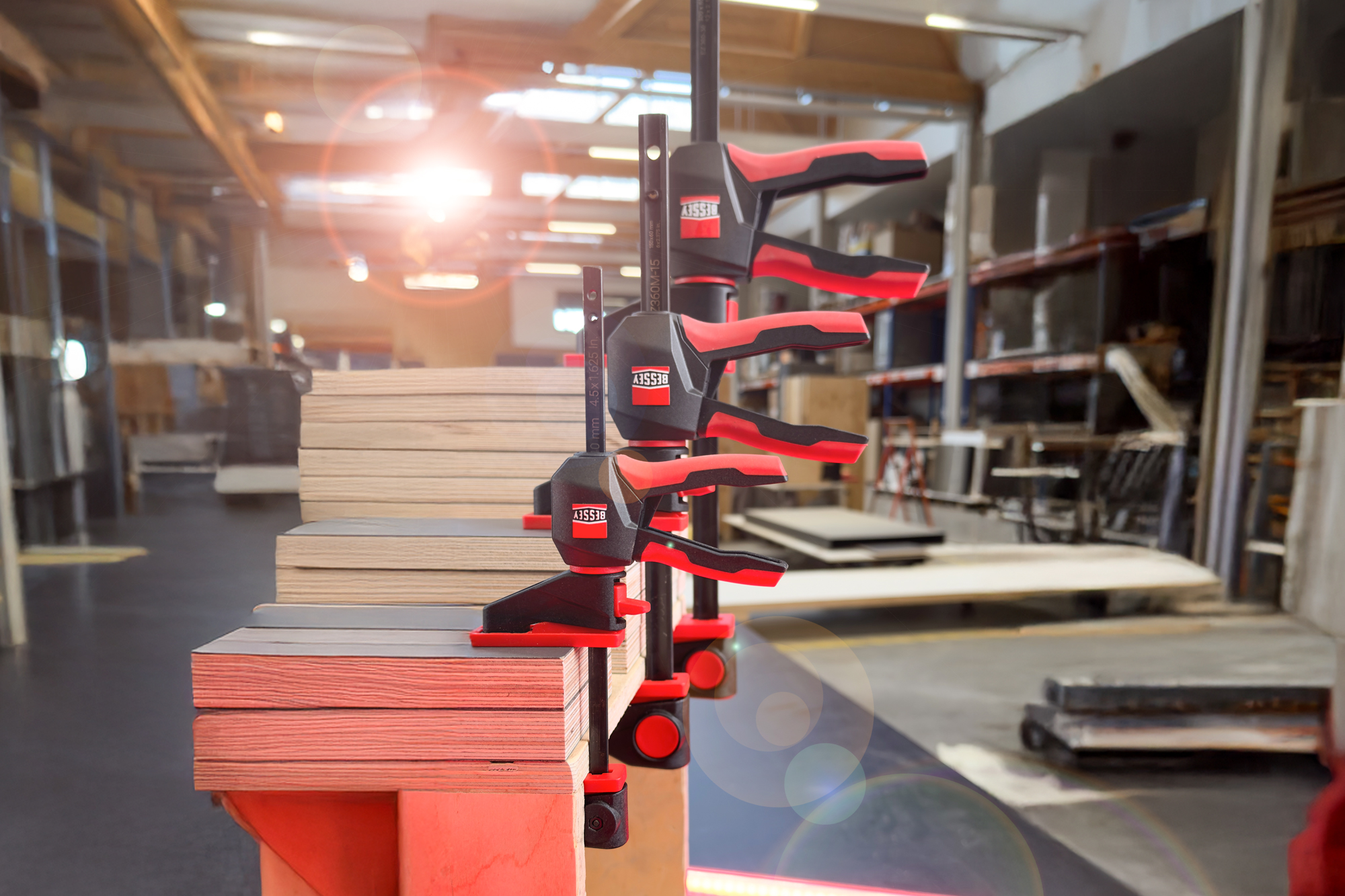 Bessey Einhandzwinge EZ360M-15 mit drehbarem Griff 150mm Spannweite 60mm Ausladung 750N