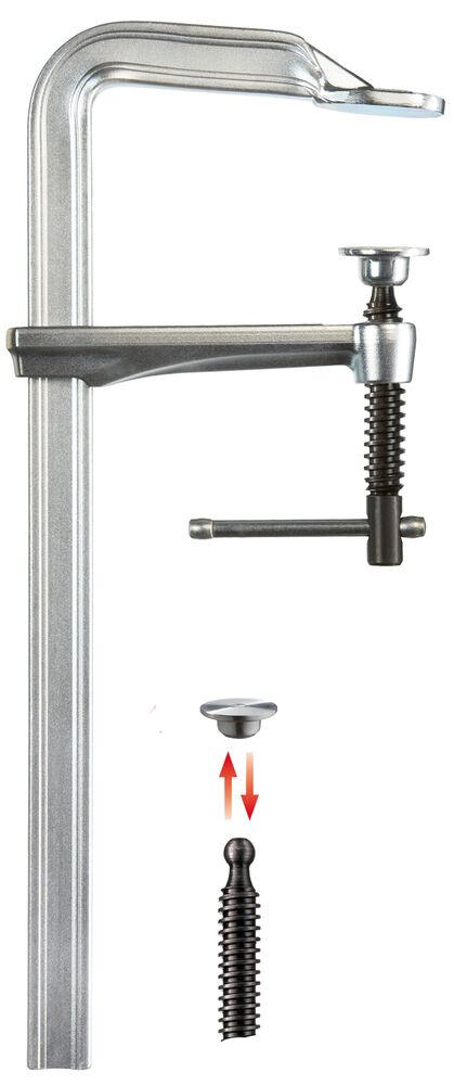 Bessey Ganzstahl-Schraubzwinge GZ80 800mm Ausladung 120mm Schiene 28x11mm