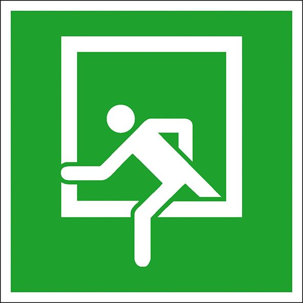 Rettungsschild Notausstieg