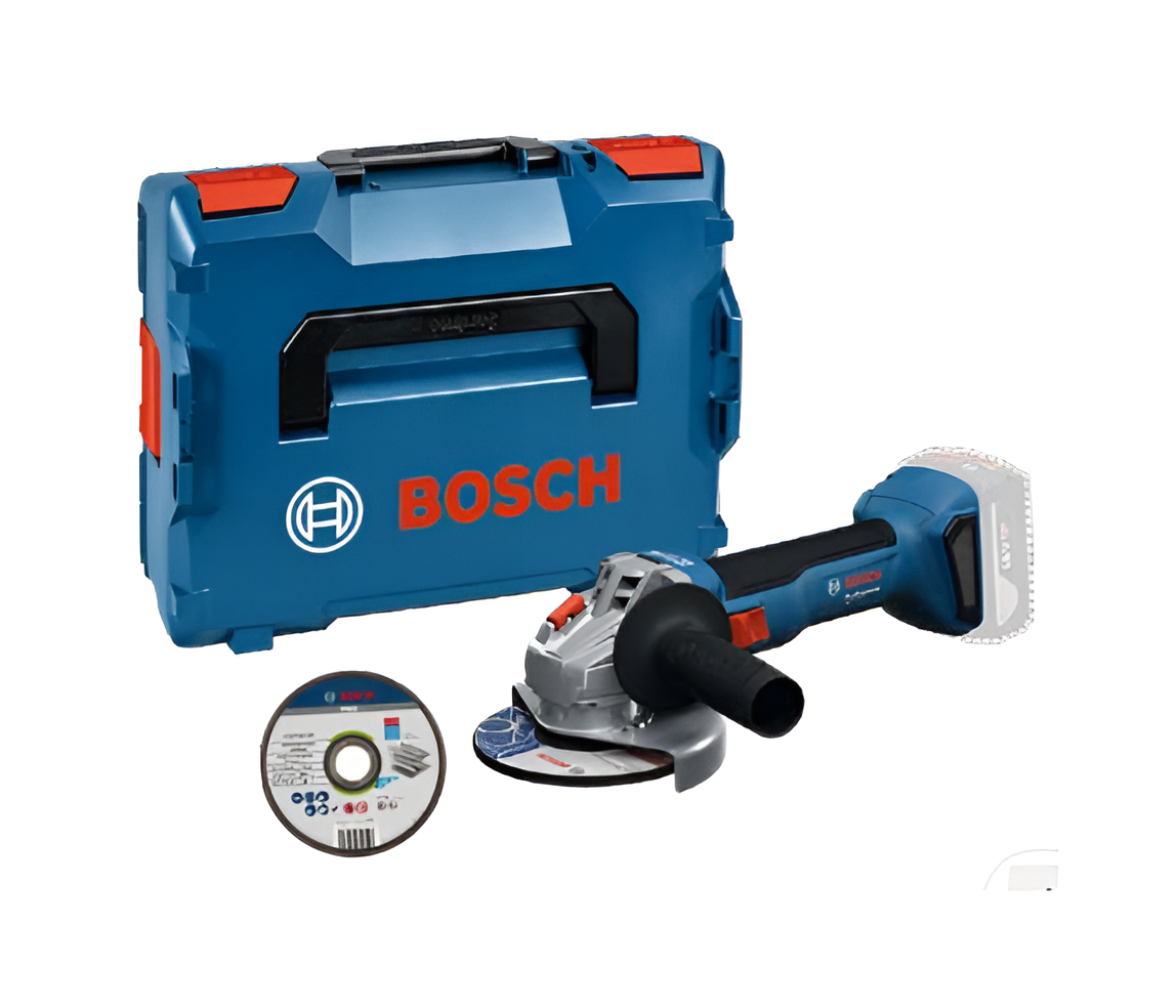 Kreisschleifer, Schleifer, Koffer, Akku, Bosch, Akku-Schleifer, Winkel-Schleifer, Bosch-Werkzeug, Schleifscheibe, Tragetasche, Winkelbohrmaschine, Akku, Blau, Set, Koffer