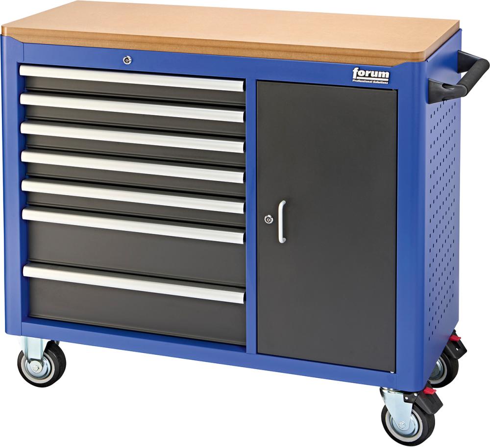 Produktbild FORUM Werkstattwagen, mit 7 Schubladen und Flügeltür