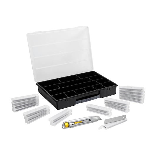 Stanley Klingen-Vorratspack STHT10019-9 mit 200 Abbrechklingen 18mm und Interlock Cutter