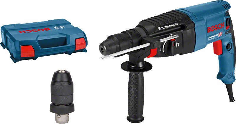 Bosch GBH 2-26 F Bohrhammer mit Koffer., Bohrhammer, SDS-plus, Zusatzhandgriff, Schnellspannbohrfutter, Transportkoffer