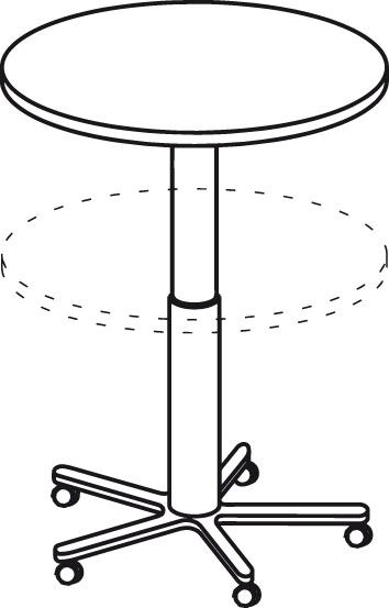 Produktbild Hammerbacher Säulentisch zur Büromöbelserie B
