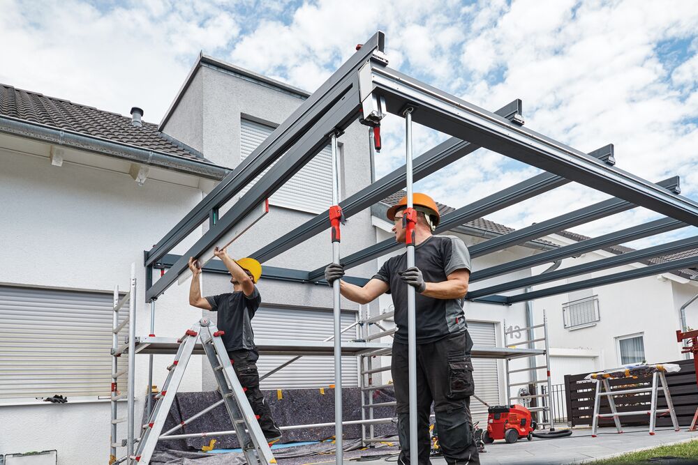 Bessey Decken- und Montagestütze STE150 mit Pumpgriff, Verstellweg 900-1500 mm, 350 kg Tragkraft