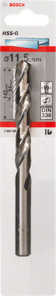 Bosch HSS-G Metallbohrer 11,5 mm DIN 338., Spiralbohrer, Metallbohrer, HSS-G, 11,5 mm, Silber