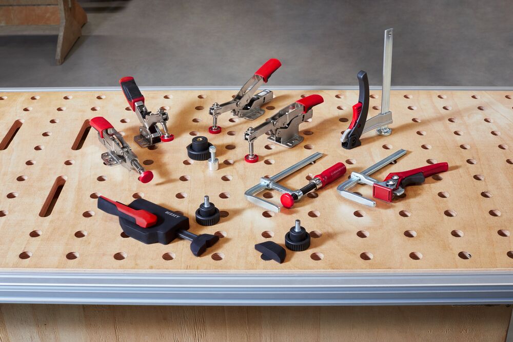 Bessey Waagrecht-Niederzugspanner WNS-SET-MFT für Multifunktionstische 20mm Lochdurchmesser 750N Spannkraft