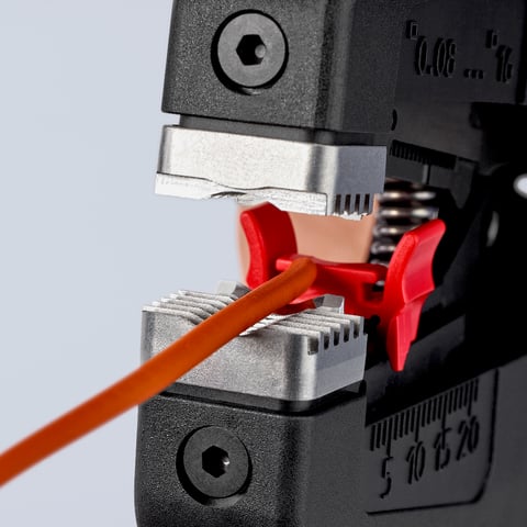 Knipex PreciStrip16® Automatische Abisolierzange 0,08-16 mm² mit Längenanschlag und Kabelschneider