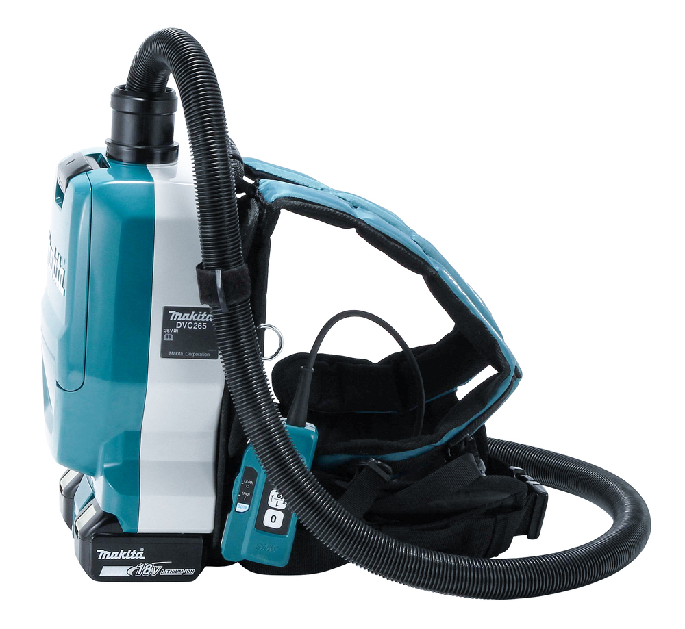 Makita Akku-Rucksackstaubsauger DVC265ZXU 2x18V LXT ohne Akku und Ladegerät